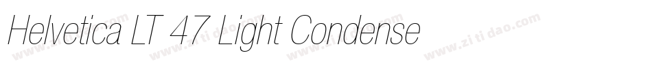 Helvetica LT 47 Light Condensed字体转换